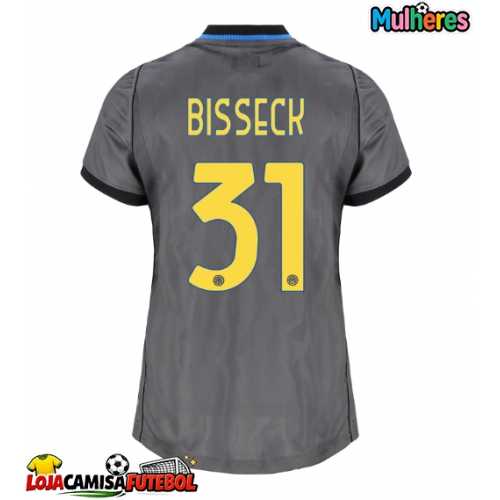 Camisa de Futebol Inter Milan Yann Bisseck #31 Equipamento Alternativo Mulheres 2026-27 Manga Curta
